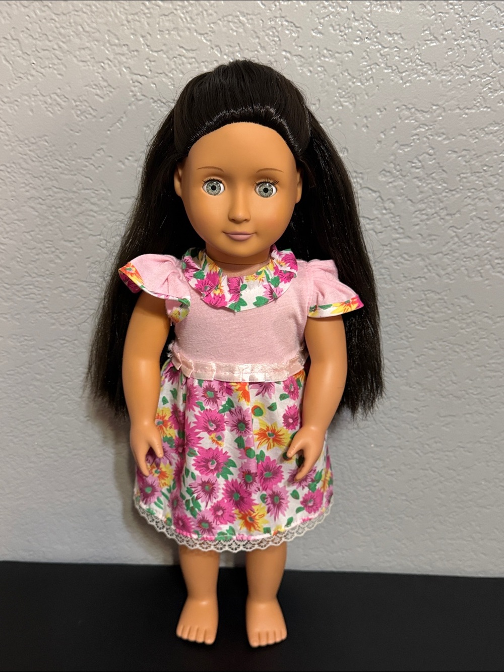Our Generation 18 inch Doll in Pink Floral Dress - Picture 2 of 16